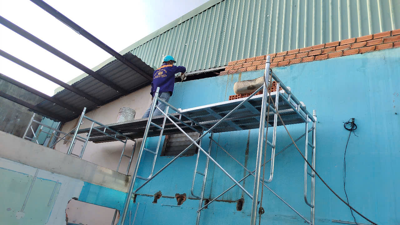Bảo Tín thi công xây tường nâng mái