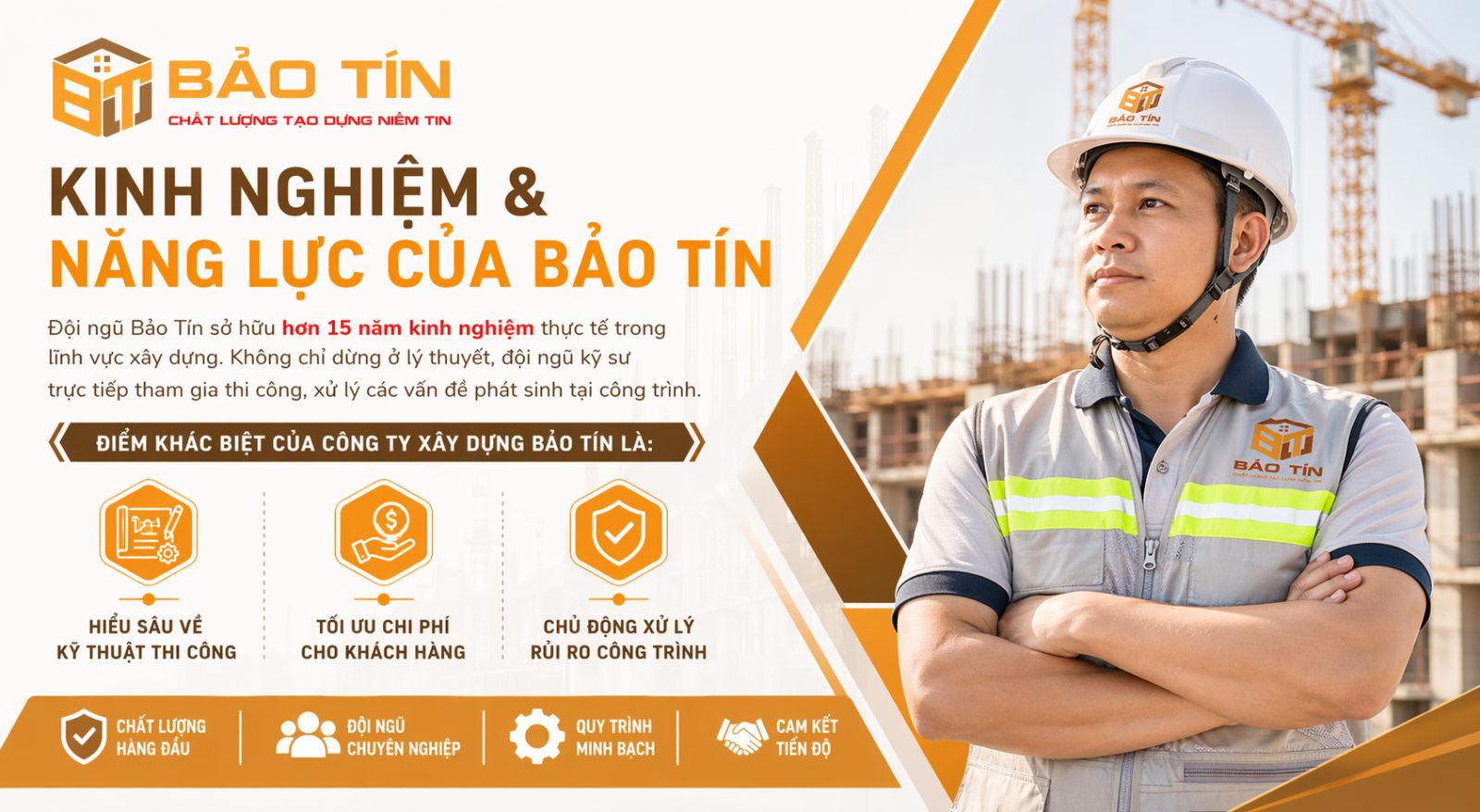 Kinh nghiệm và năng lực công ty xây dựng Bảo Tín