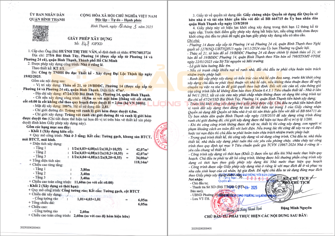 giấy phép xây dựng