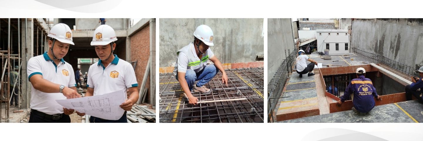 Kỹ sư xây dựng Bảo Tín giám sát công trình