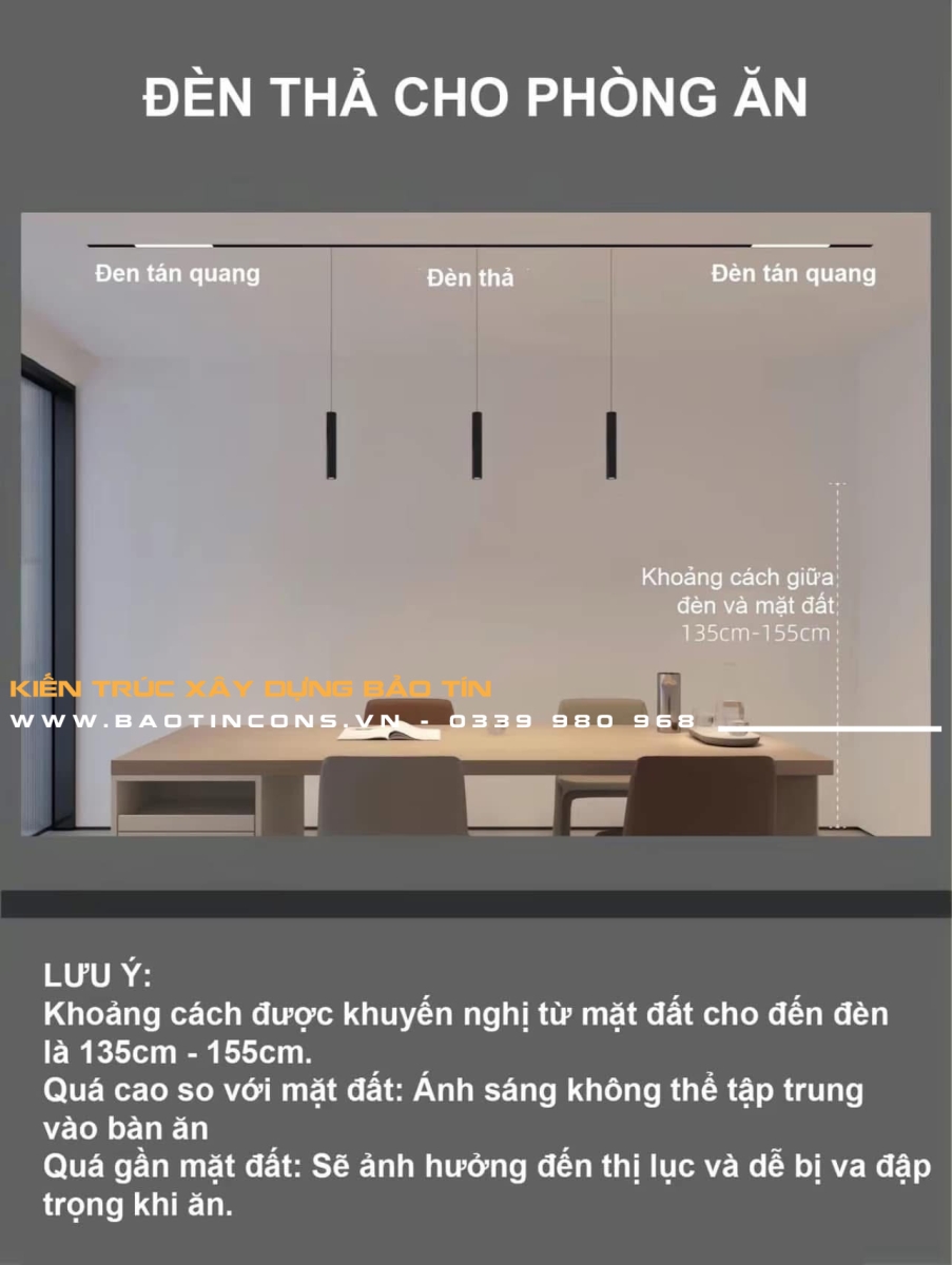 Đèn thả cho phòng ăn