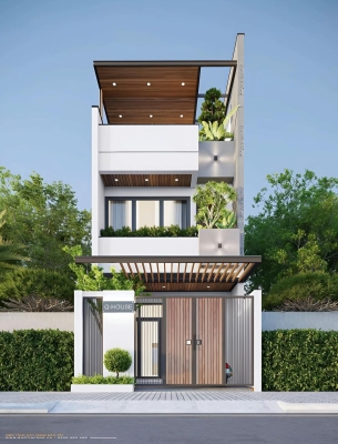 MẪU 06: NHÀ PHỐ 3 TẦNG HIỆN ĐẠI -  MẶT TIỀN 4.5M