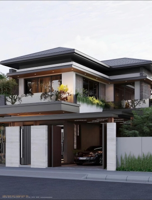 MẪU 06: NHÀ 2 TẦNG MÁI NHẬT (DT: 7M x 15M)