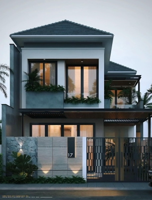 MẪU 03: NHÀ MÁI NHẬT TRỆT + 1 LẦU (DT: 6.5M x 17M)