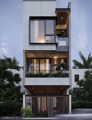 MẪU 07: NHÀ PHỐ 3 TẦNG HIỆN ĐẠI - MẶT TIỀN 5M