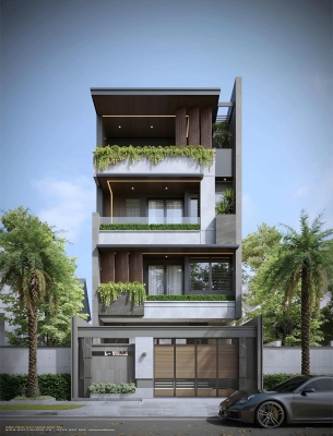MẪU 11: NHÀ PHỐ HIỆN ĐẠI 4 TẦNG - MẶT TIỀN 6M