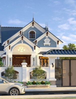 MẪU 01: NHÀ CẤP 4 MÁI THÁI 3 PHÒNG NGỦ, 2 WC