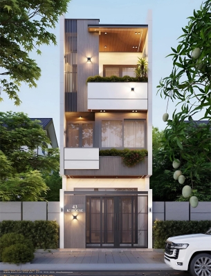 MẪU 03: NHÀ PHỐ 3 TẦNG HIỆN ĐẠI - MẶT TIỀN 4.5M