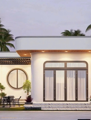 MẪU 05: NHÀ CẤP 4 HIỆN ĐẠI 2 PHÒNG NGỦ