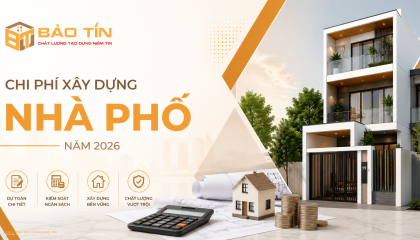 Chi phí xây dựng nhà phố năm 2026 gồm những khoản nào?