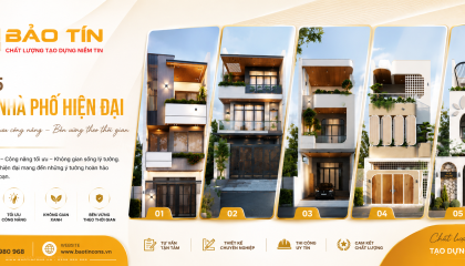 Mẫu nhà phố hiện đại: Top 5 thiết kế đẹp, tối ưu công năng 2026